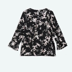 Karl Lagerfeld floral trumpet sleeve blouse